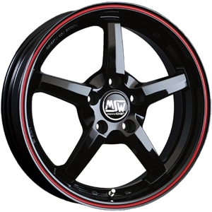 Janta Aliaj MSW 16 Gloss Black Red Lip 8x18 5x112 48 79