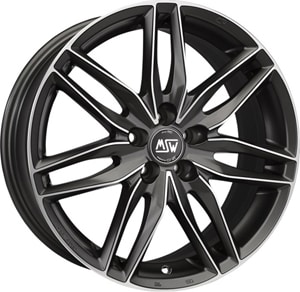 Janta Aliaj MSW 24 Matt Gun Metal Full Polished 6.5x15 4x100 37