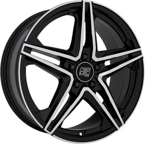 Janta Aliaj MSW 31 Gloss Black Full Polished 7.5x19 5x112 48 73