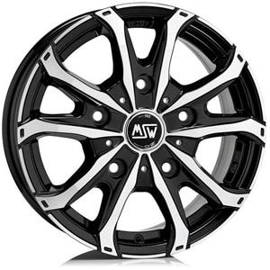 Janta Aliaj MSW 48 VAN 5 Gloss Black Full Polished 7x16 5x108 46 65.06