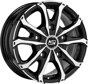 Janta Aliaj MSW 48 Van Gloss Black Full Polished 7x17 5x114.3 45 66.06