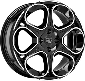 Janta Aliaj MSW 83 Gloss Black Full Polished 7x17 4x100 37 63.4