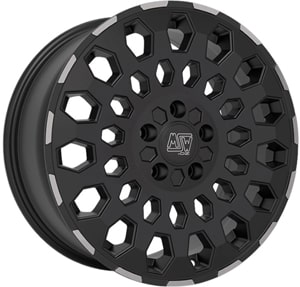 Janta Aliaj MSW 99 Matt Black Polished Lip 8x17 5x114.3 35 73