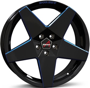 Janta Aliaj BORBET A Black Blue Glossy 8.5x19 5x112 45 57.1