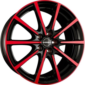 Janta Aliaj BORBET BL5 Black Red Glossy 8x18 5x112 50 72.5