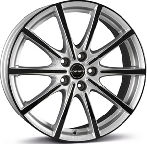 Janta Aliaj BORBET BL5 Silver Black Glossy 8x18 5x112 50 72.5