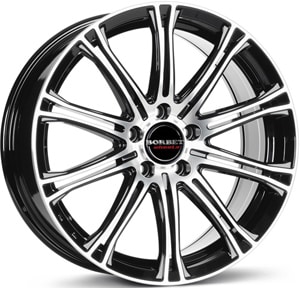 Janta Aliaj BORBET CW1 Black Polished 7x17 5x114.3 40 72.5