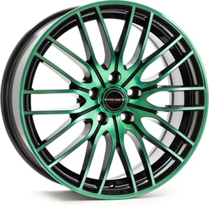 Janta Aliaj BORBET CW4 Black Green Glossy 7x17 4x100 38 56.6