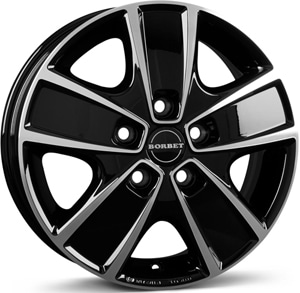 Janta Aliaj BORBET CWG Black Polished 6x16 5x130 68 78.09