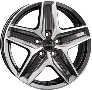 Janta Aliaj BORBET CWZ Mistral Anthracite Glossy Polished 7.5x18 5x118 53 71.09