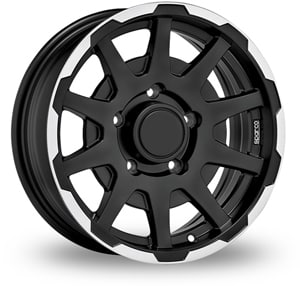 Janta Aliaj SPARCO DAKAR Matt Black Lip Polished 5.5x16 5x139 5 108.3