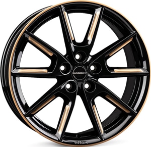 Janta Aliaj BORBET LX18 Black Glossy Gold Spoke Rim 8x18 5x114.3 40 72.5