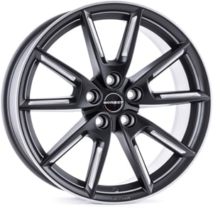 Janta Aliaj BORBET LX18 Black Matt Silver Spoke Rim 8x18 5x114.3 40 72.5