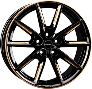 Janta Aliaj BORBET LX19 Black Glossy Gold Spoke Rim 8x19 5x112 44 66.5