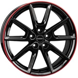 Aliaj-BORBET-LX19-Black-Glossy-Rim-Red-8x19-5x108-45-72.5