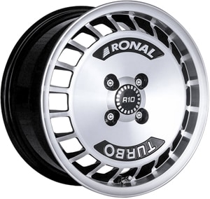 Janta Aliaj RONAL R10 TURBO Black Front Diamond Cut 7x15 4x100 37 68