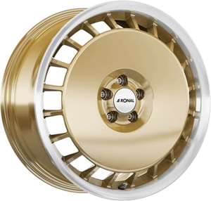 Janta Aliaj RONAL R50 AERO Racing Gold Rim Lip Diamond Cut 7.5x16 4x100 38 68