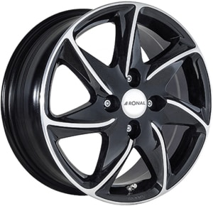 Janta Aliaj RONAL R51 Jetblack Front Diamond Cut 7x16 5x110 35 65.1