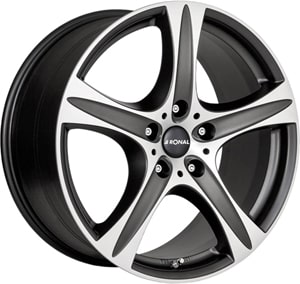 Janta Aliaj RONAL R55 SUV Matt Black Front Diamond Cut 9.5x20 5x112 55 66.5