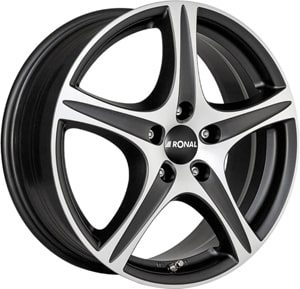 Janta Aliaj RONAL R56 Matt Black Front Diamond Cut 8x17 5x108 42 76