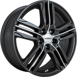 Janta Aliaj RONAL R57 Matt Black Front Diamond Cut 7.5x18 5x120 42 82