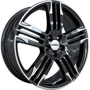 Janta Aliaj RONAL R58 Black Rim Lip Diamond Cut 8x20 5x108 50 76