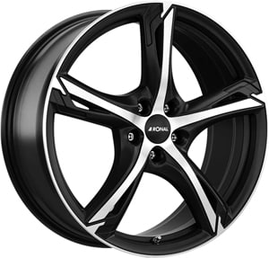 Janta Aliaj RONAL R62 Jet Black Matt Front Cut 8x19 5x112 45 76