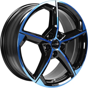 Janta Aliaj RONAL R66 Jetblack Blue Tinted 8x19 5x112 44 76