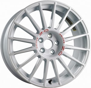 Janta Aliaj OZ RALLY ASFALTO AL White Red Lettering 8x18 5x114.3 38 67.1