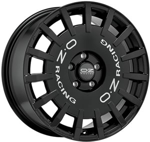 Janta Aliaj OZ RALLY RACING Gloss Black Silver Lettering 7x17 4x100 45 68