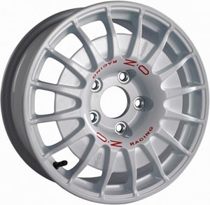 Janta Aliaj OZ RALLY TERRA AL White Red Lettering 6.5x15 4x108 25 65.06