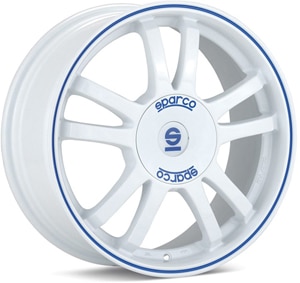 Janta Aliaj SPARCO RALLY White Blue Lip 7.5x17 5x100 35 63.3