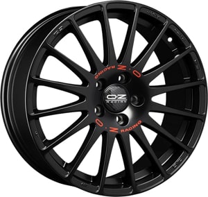 Janta Aliaj OZ SUPERTURISMO GT Matt Black Red Lettering 7x16 5x105 35 56.56
