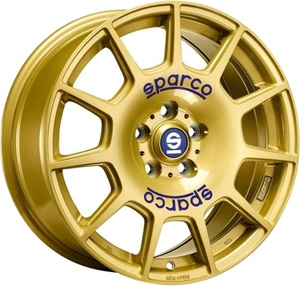 Janta Aliaj SPARCO TERRA Race Gold Blue Lettering 7.5x17 5x100 48