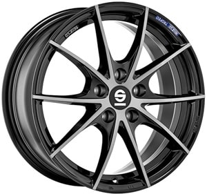 Janta Aliaj SPARCO TROFEO 5 Fume Black Full Polished 8x18 5x114.3 45